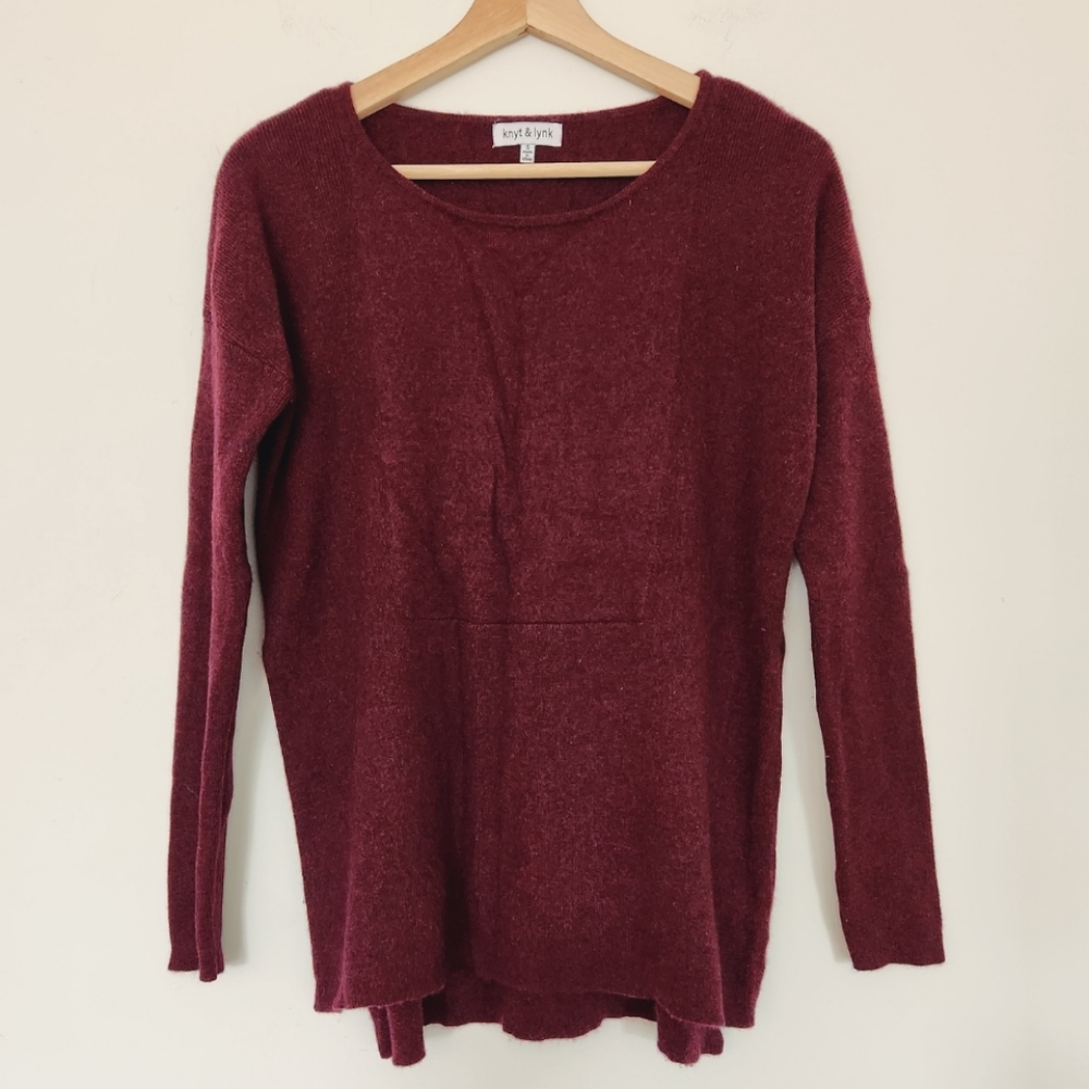 Knyt & Lynk Cashmere Burgundy Sweater